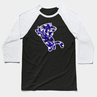 Cat Jewel Art - Stay Pawsitive (blue) Baseball T-Shirt